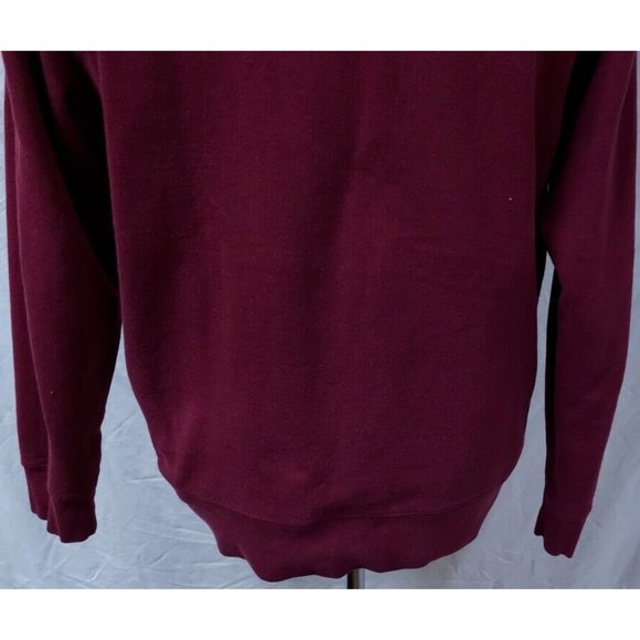 Aeropostale Medium Maroon Red Daytona Beach Heavyweight Spellout Hoodie - Picture 9 of 11